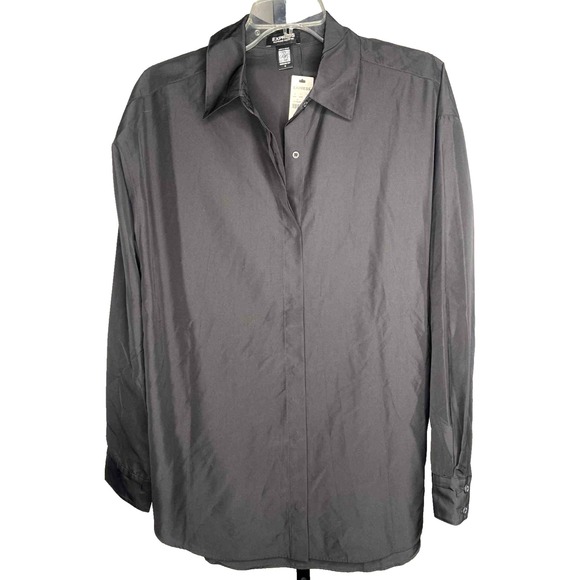 Express Tops - EXPRESS Women's‎ Size Medium M Blouse shirt top Long Sleeve Boyfriend Portofino